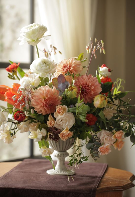 still life flowers in a vase